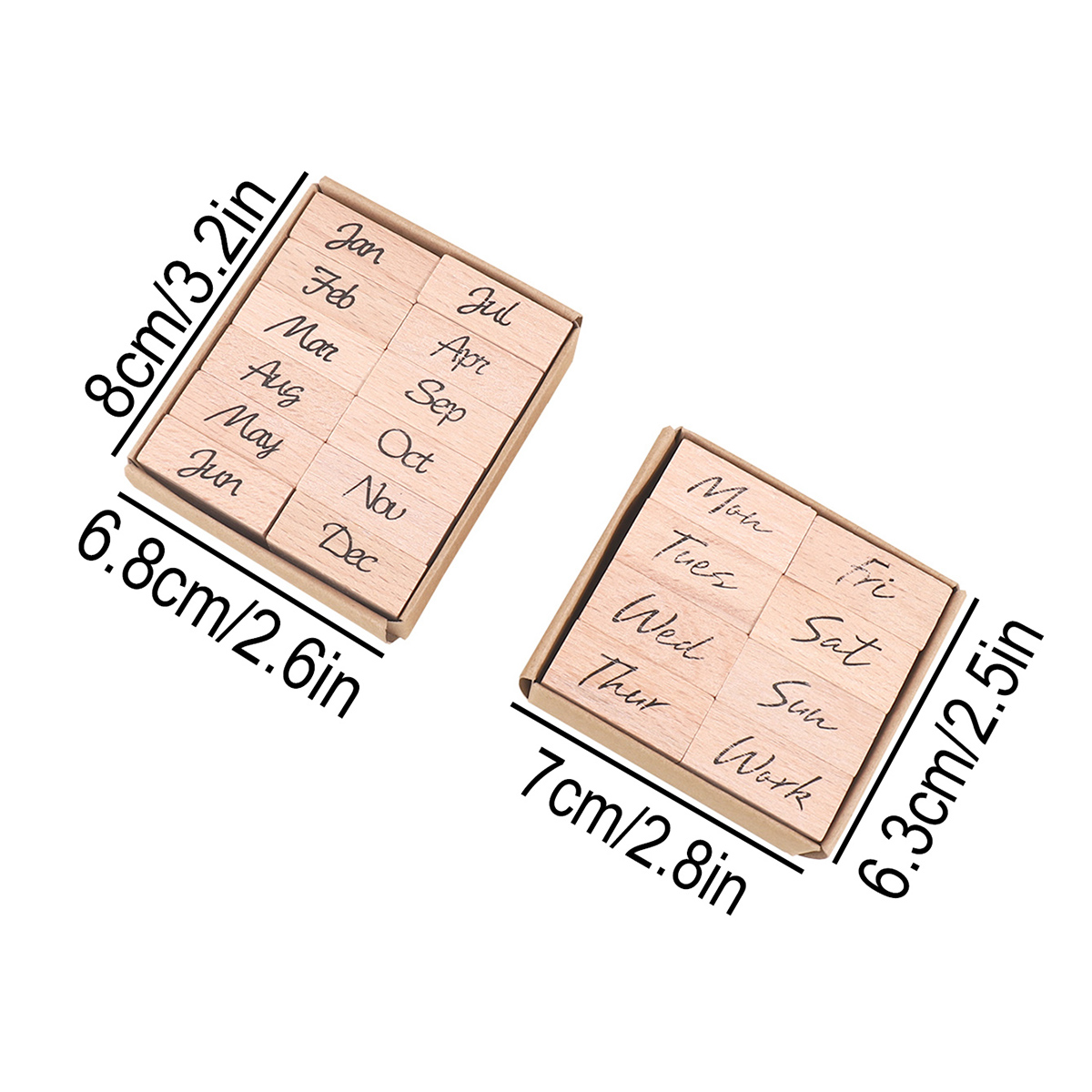 Wooden Rubber Stamp Set for Mo - огляд і ціна Rubber Date Stamp