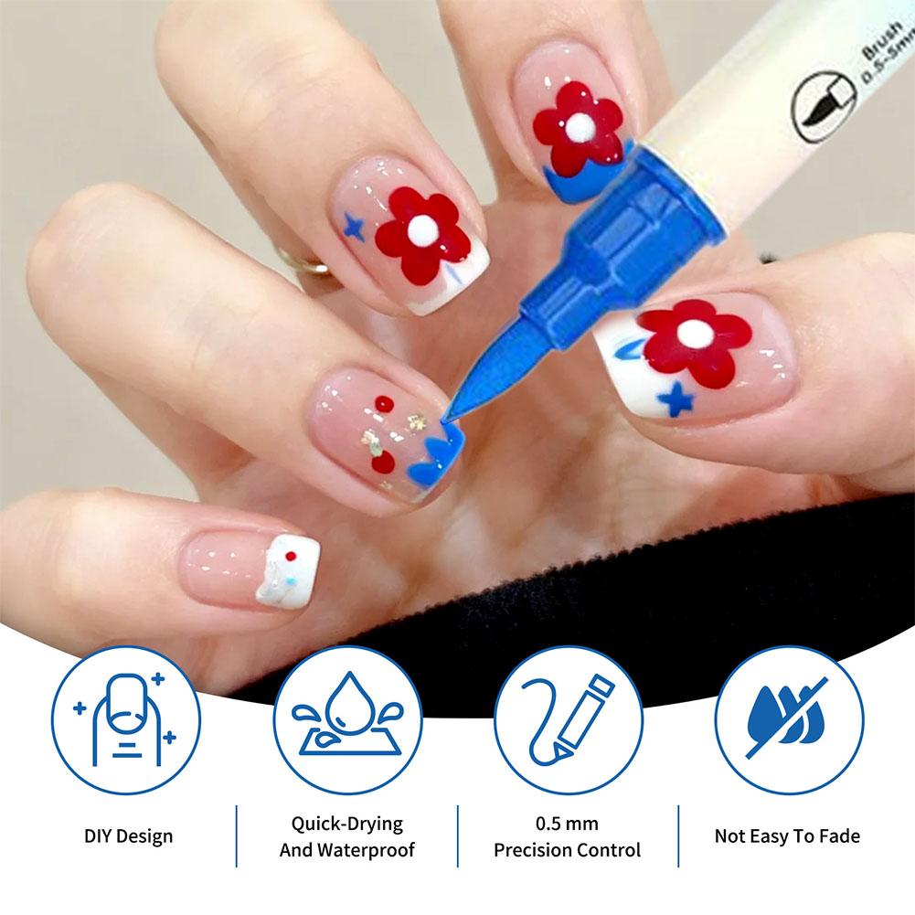 12/24 Colors Dual Tip Nail Art - огляд і ціна Correction Pen Fine