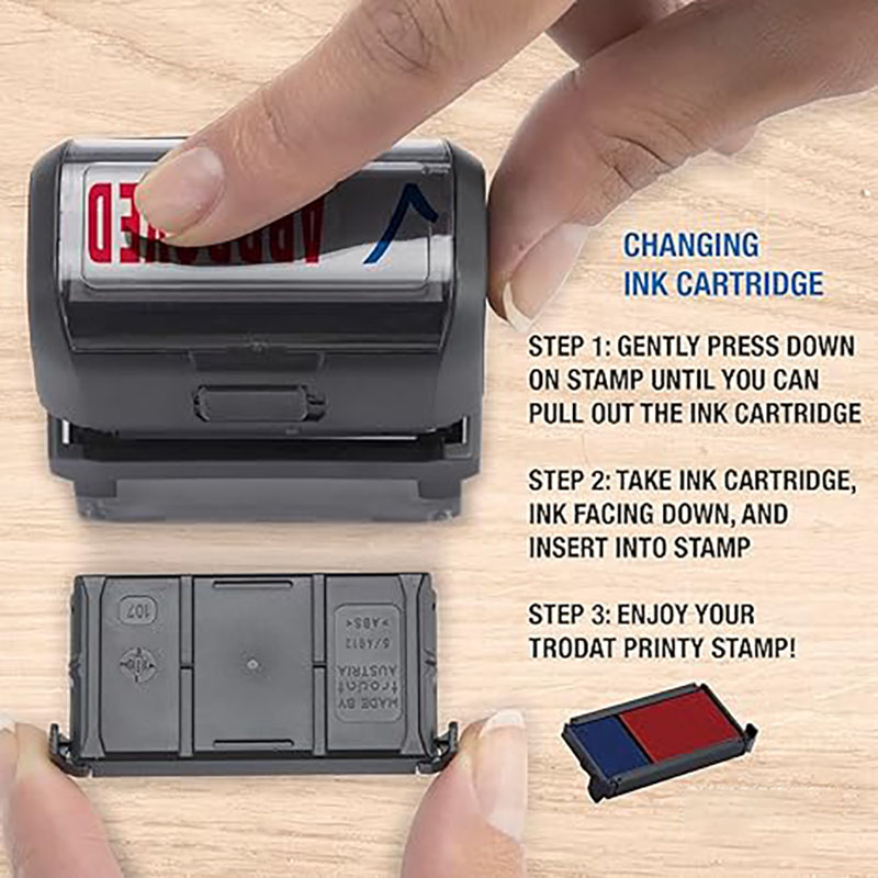 Rectangle Pattern Custom Self- - огляд і ціна Rubber Date Stamp