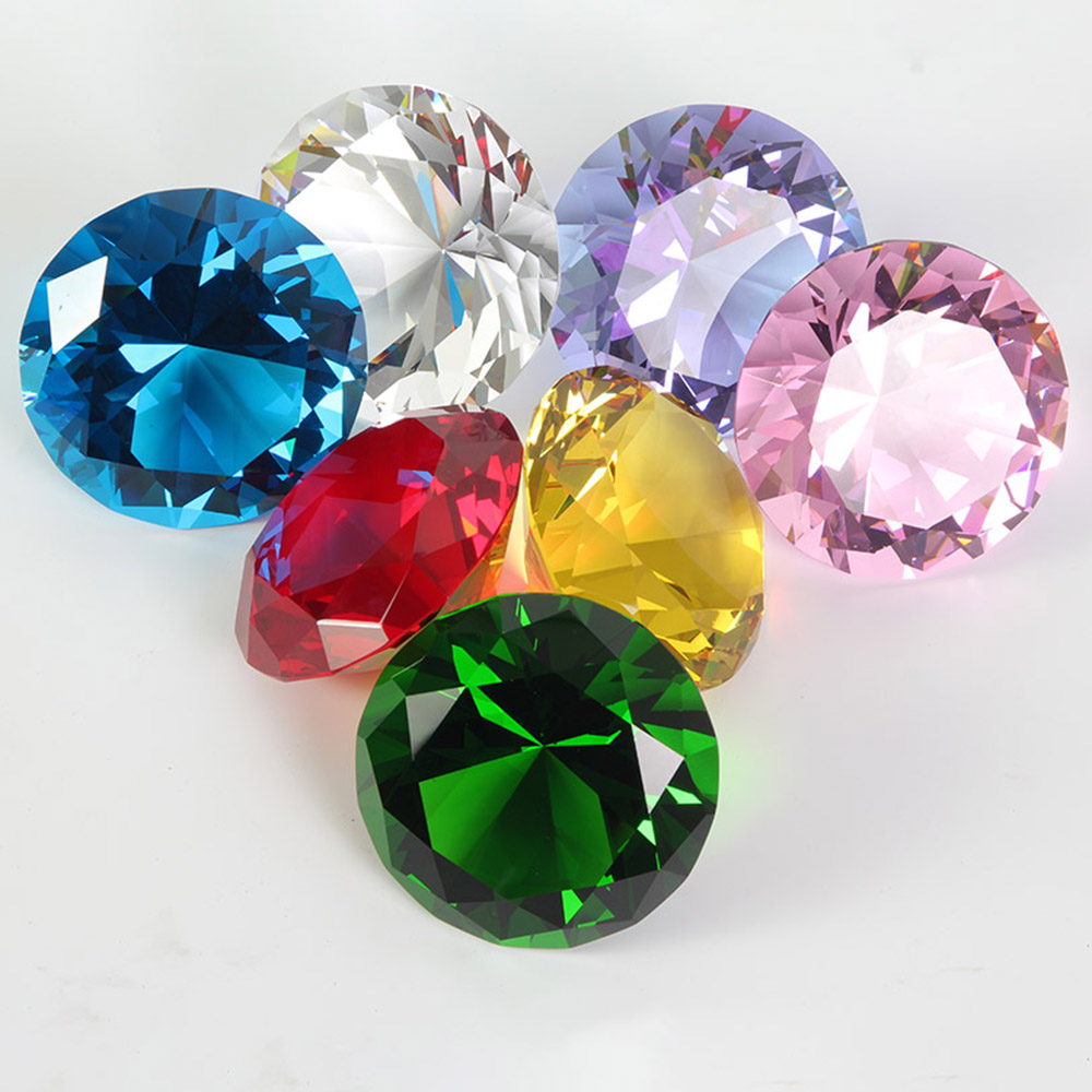10 Colors Crystal Diamond Shap - огляд і ціна Paper Weight Crystal